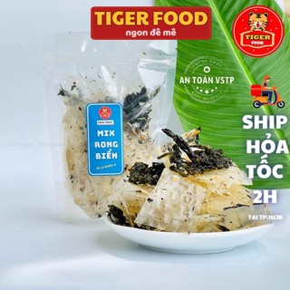 Bánh tráng rong biển cháy tỏi 💖TIGER FOOD💖 Bánh tráng mix vị rong biển cháy tỏi SIÊU NGON - Đồ ăn vặt Snack
