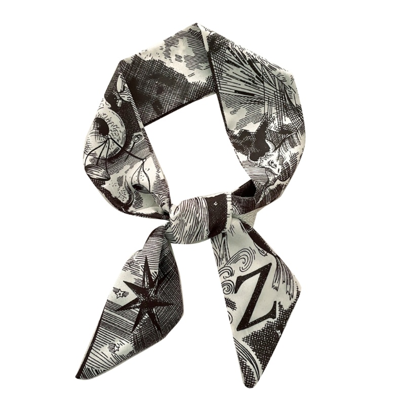 Khăn Satin kiểu Pháp dài, Bandana, Hairband
