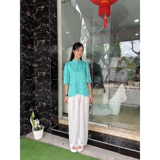 tàu gấm xẻ tà , áo thời trang nữ