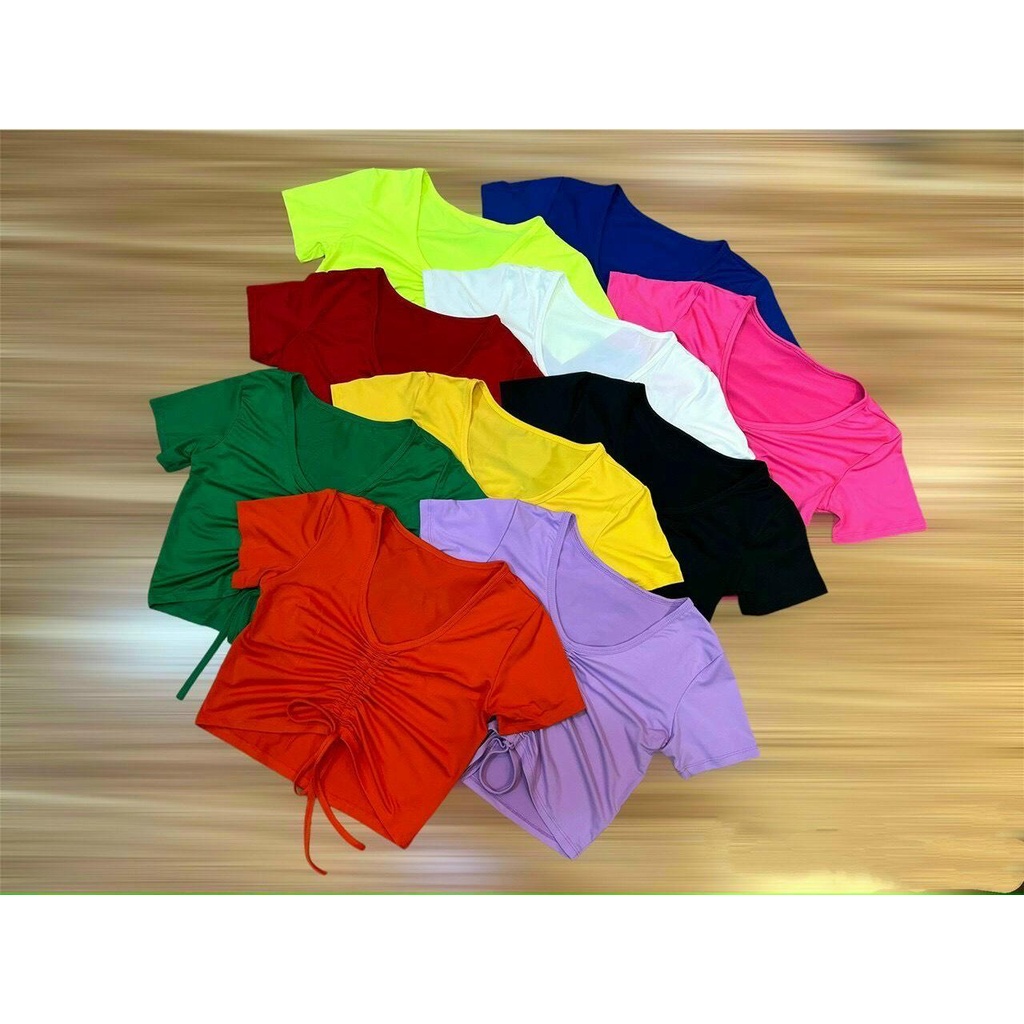 Áo rút dây đơn giản dễ mặc dễ kết hợp, vải thun lạnh co giãn thoải mái khi tập yoga ,erobic, gym...