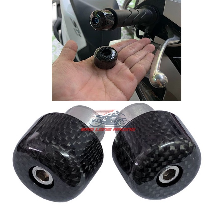 Gù Tay Lái CARBON FIBER Xịn 100% gắn xe máy SH Exciter Winner Sonic Sirius Wave Dream (đúng gù Đúc Carbon)