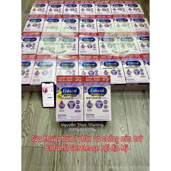 Sữa Enfamil Gentlease thuỷ phân 1 phần cho bé dị ứng đạm bò nhẹ và bất