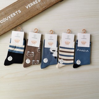 Set 10 Đôi Tất Cổ Cao Cotton Trẻ Em Hình Gấu Panda Ngộ Nghĩnh...