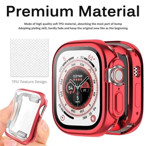 Vỏ đồng hồ cho Apple Watch Ultra 49mm Vỏ bảo vệ 360 Full Soft TPU bảo vệ màn hình cho iWatch Ultra 49mm