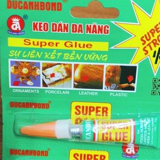 Keo dán giày dép đa năng super glue (2 cái) siêu chắc, dán gỗ, nhựa, kim loại, cao su, gốm, sứ, da
