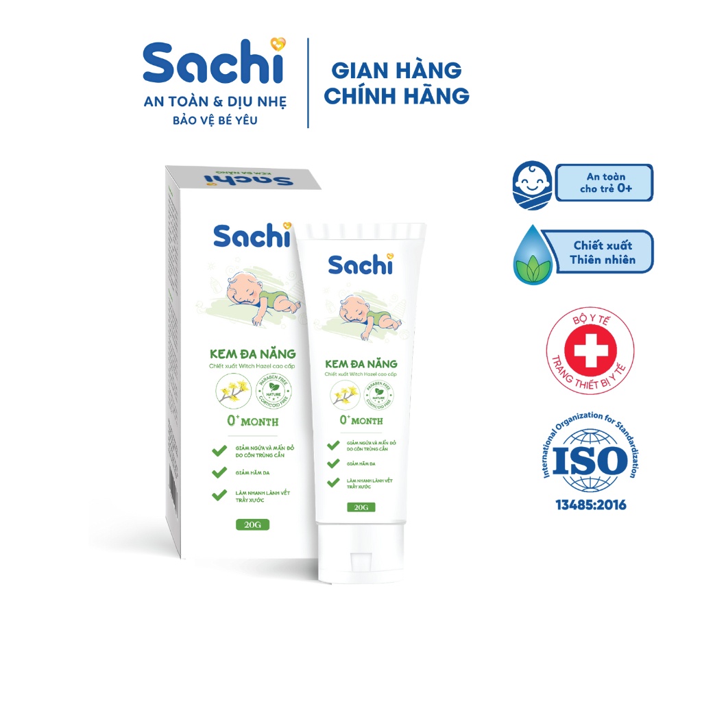 Ảnh Kem Đa Năng An Toàn Cho Bé SACHI Tuýp 20g Dưỡng Ẩm Làm Dịu Mát Da, Giảm Kích Ứng Hạn Chế Hình Thành Sẹo 1