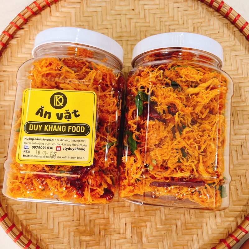 Khô Gà Lá Chanh 100% Thịt Gà Loại 1, Hàng Ngon Nhà Làm - Hộp 300G/500G