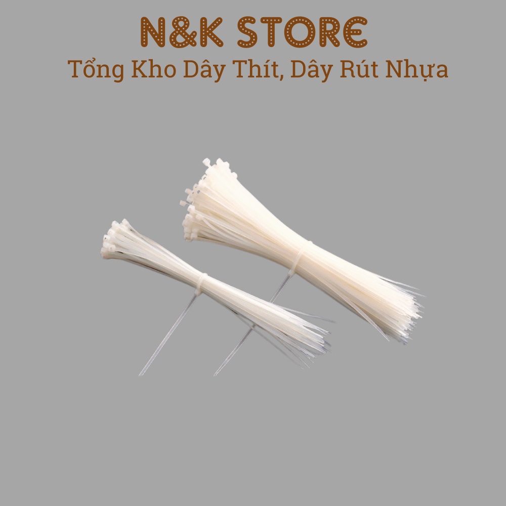 Bịch 265c dây rút nhựa 4x200mm, dây thít dài 20cm, lạt nhựa buộc siêu chắc