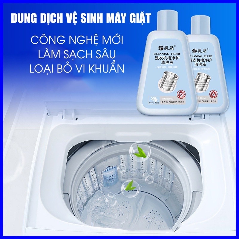 Nước tẩy lồng máy giặt CLEANING dùng cho máy giặt cửa trên và cửa dưới [hỏa tốc]
