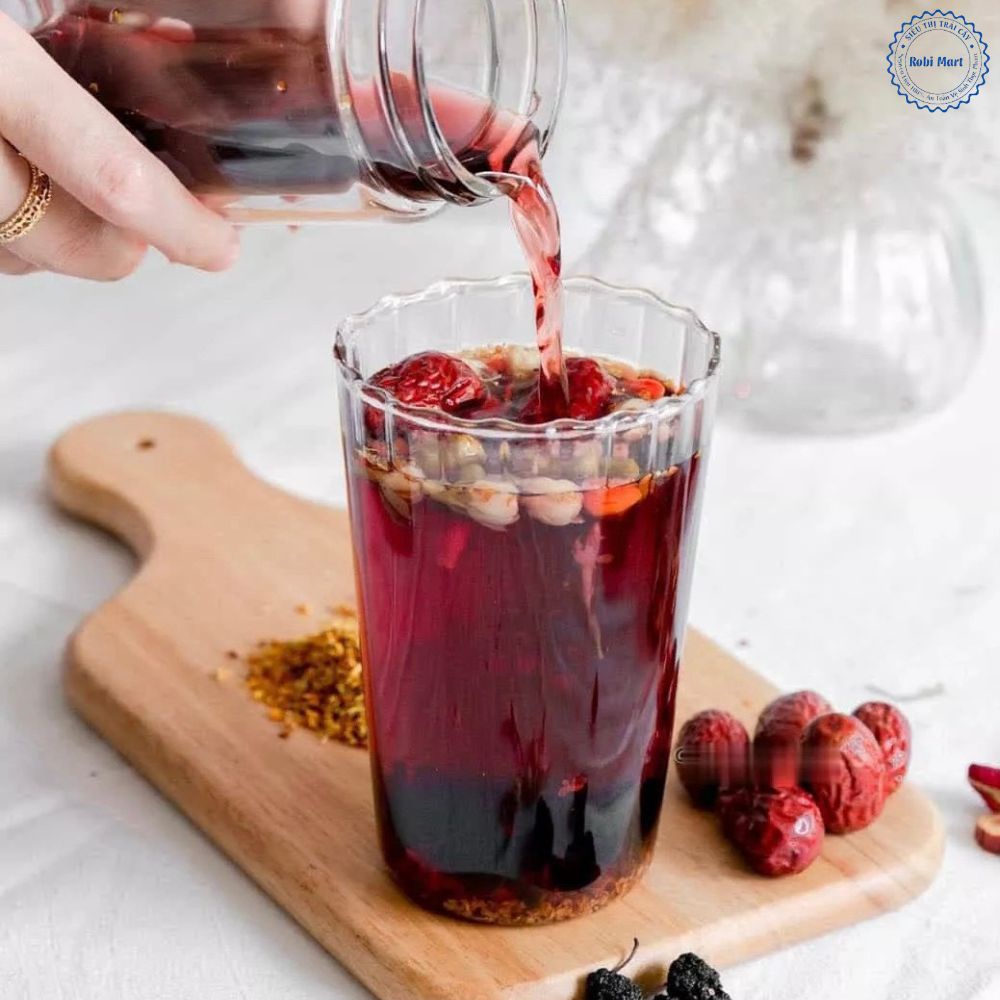 Set trà dâu tằm lục vị thanh nhiệt cơ thể (dâu tằm, táo đỏ, quế hoa, kỷ ...