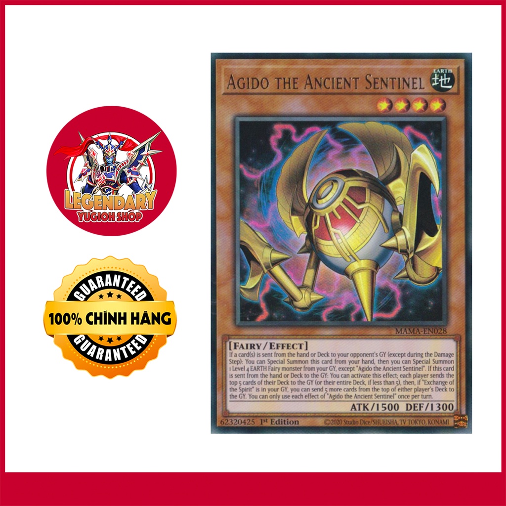 [Thẻ Bài Yugioh Chính Hãng] Agido the Ancient Sentinel | Shopee Việt Nam