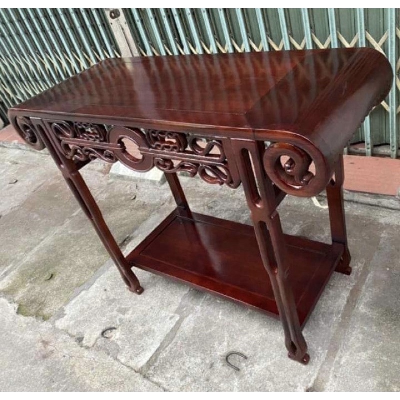 bàn cuốn bàn trung đường gỗ lim mặt 1m17x40 cao 80cm