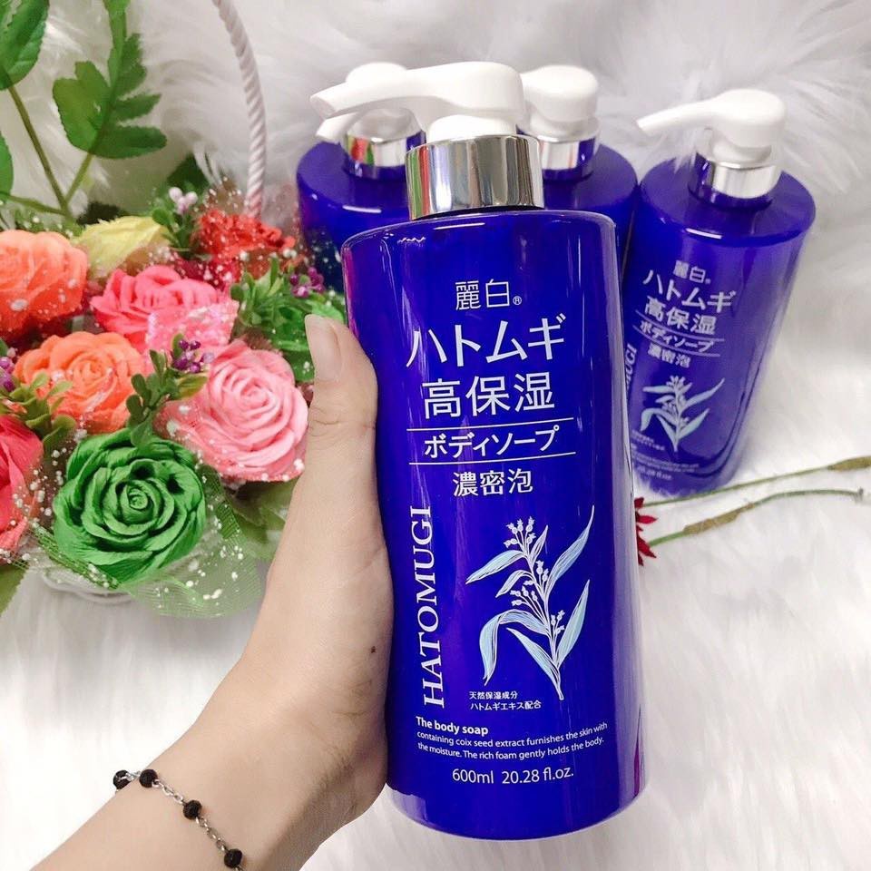 Sữa Tắm Dưỡng Ẩm Trắng Da Hatomugi The Body Soap 600ml