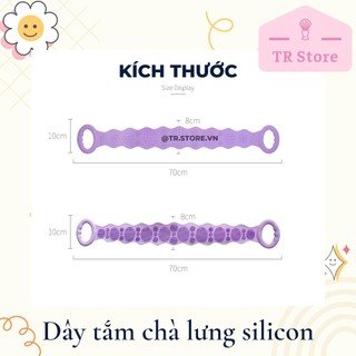 Dây tắm chà lưng silicon 2 mặt dụng cụ vệ sinh tẩy da chết cơ thể