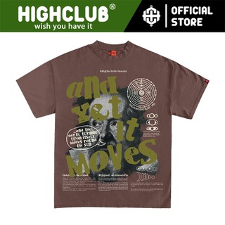 Áo Thun GALILEO Tay Lỡ Unisex Nam/Nữ NÂU Cổ Tròn - HIGHCLUB Brand Chính Hãng