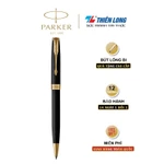 Bút bi, bút ký cao cấp mạ vàng Parker Sonnet, màu thân đen nhám, chất liệu kim loại, có khắc tên làm quà tặng — ảnh 2