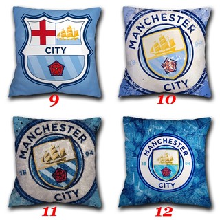 Vỏ gối polyester in hình Manchester City một mặt, chữ nhật, trang trí phòng ngủ/sofa (không kèm lõi)