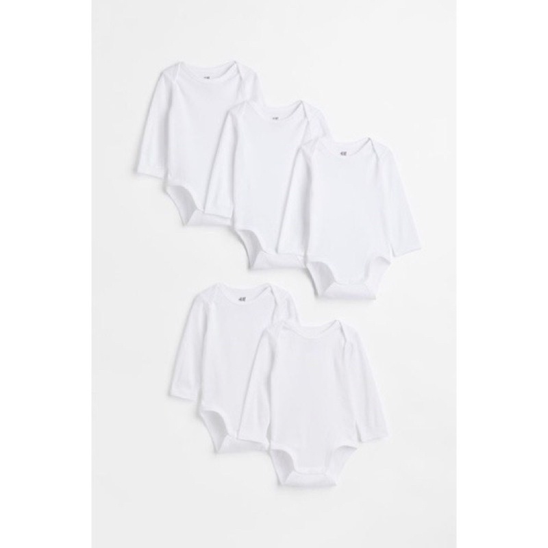 [MD112] H.M Body chip dài tay màu Basic cho bé yêu
