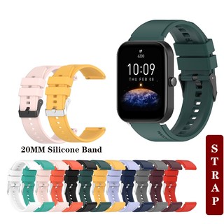 Dây Đeo Bằng Silicone 20mm Cho Đồng Hồ Thông Minh Huami Amazfit Bip 3 Pro Lite S U Pop / GTS 2 2e 3 4 mini