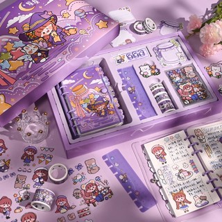Set Quà Tặng Hộp Sinh Nhật Combo Washi Tape Sticker Sổ Tay Cute Timo WS16