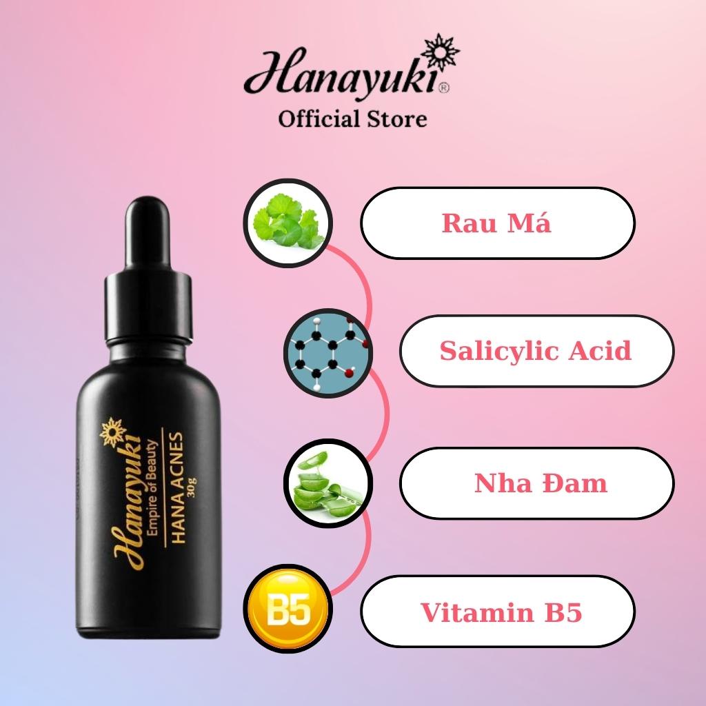 Ảnh Serum Dưỡng Giảm Mụn Hana Acnes, Serum Dưỡng Ẩm Dưỡng Trắng Mờ Thâm Ngăn Mụn Tái Phát Hanayuki Chính Hãng 2