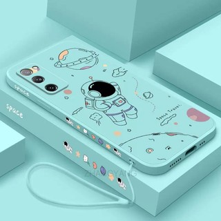 ốp lưng Samsung s20 fe s20 plus s20 ultra s20 Ốp Điện Thoại Silicone TPU In Hình Phi Hành Gia Kèm Dây Đeo Cho Samsung s20 fe s20 plus s20 ultra s20