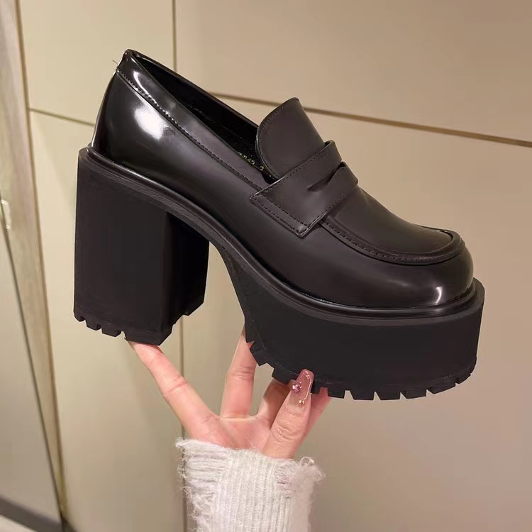 Giày Cao Gót 9.5cm Bằng Da Phong Cách lolita Nhật Bản Hàn Quốc