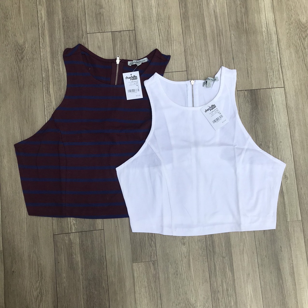 Áo crop top nữ Charlotte Ruse vnxk dư xịn | Shopee Việt Nam