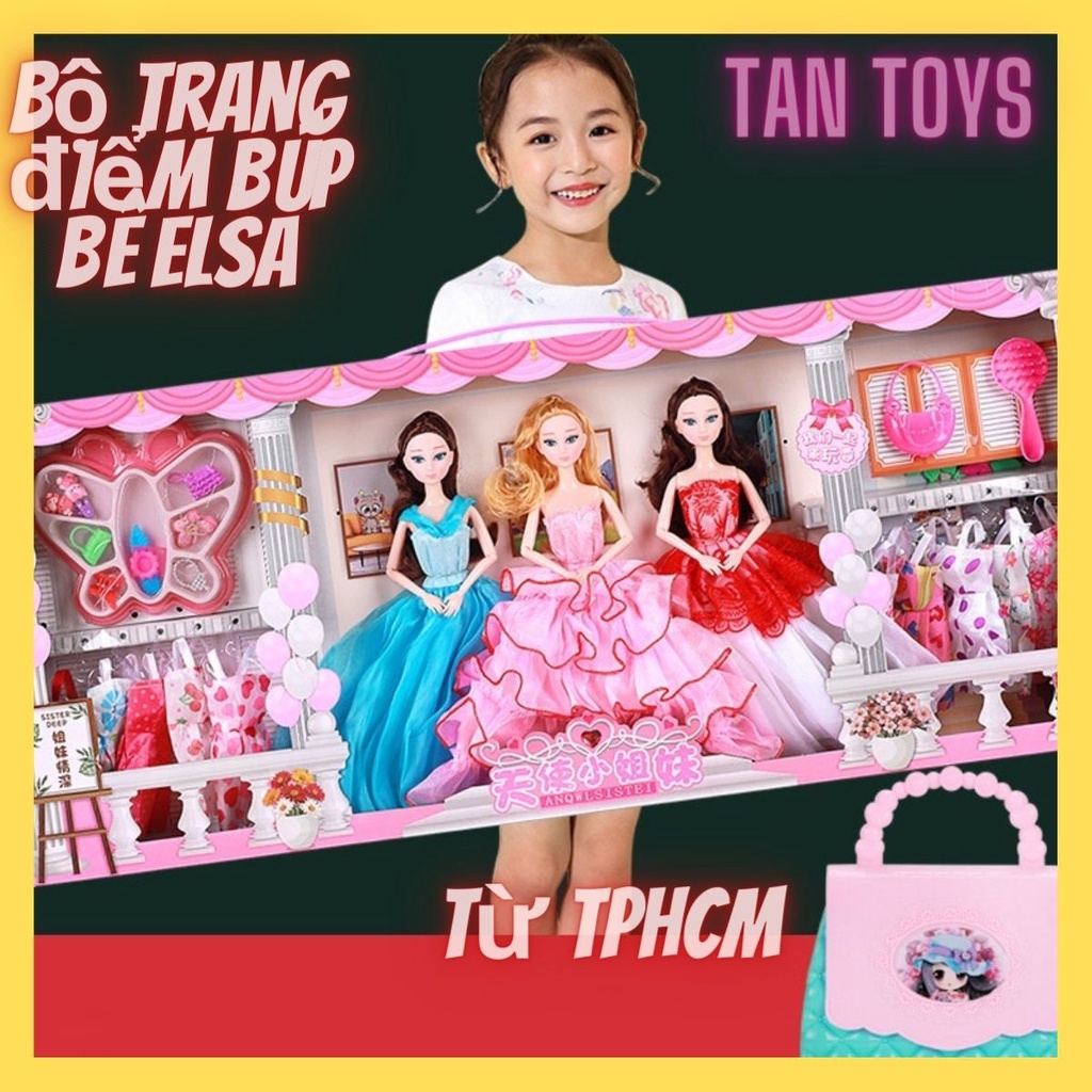 Giảm Tới 42% ] Bộ Trang Điểm Búp Bê Barbie,Công Chúa Elsa Nữ Hoàng Băng Giá  Gồm Váy Và Hộp Trang Điểm | Shopee Việt Nam