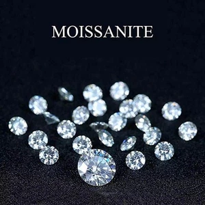 Moissanite tròn 7.0 7.2 mm giấy kiểm định quốc tế, có mã số cạnh đầy đủ, kim cương nhân tạo