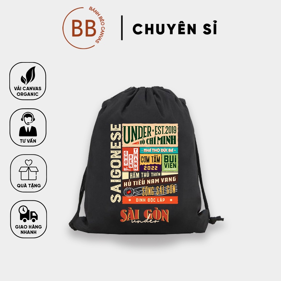 Túi balo rút đen đi học giá rẽ vải canvas balo rút HÀ NỘI _ SÀI GÒN ...