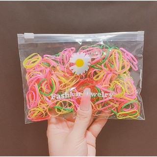 Set 2 TÚI 1000 Dây Chun Cột Tóc Nhiều Màu Sắc Dễ Thương Cho Bé Gái HaminStore