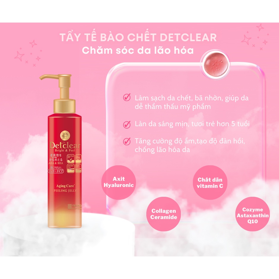 Ảnh Gel Tẩy Tế Bào Chết (Chăm Sóc Da Lão Hóa) Sáng Da & Mờ Thâm MEISHOKU Detclear Aging Care180ml 3