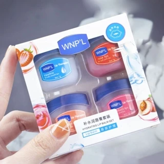 Bộ 4 hũ son dưỡng môi Vaseline WNP’L Set dưỡng ẩm và làm hồng môi