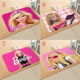 Màu Hồng Công Chúa Disney Barbie Trẻ Em Quà Tặng Sinh Nhật Phổ Biến Thảm Lót Sàn In Thảm Cửa Cho Phòng Tắm Nhà Bếp Lối Vào Thảm Trang Trí Nhà Cửa Thảm Sàn Chống Trượt 60x40cm