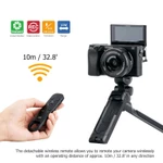 JJC Tay Cầm Chân Máy Mini GP-VPT2BT Tripod Với Điều Khiển Từ Xa Không Dây Bluetooth Cho Máy Ảnh Sony ZV-1 II ZV-1F ZV-E1 ZV-E10 II a7C II a7R V a7 V IV a7S III a9 II a1 II RX100 VII a6700 a6600 a6400 a6100 A7M5 A7CII A7CR A7R5 A7R4 A7M4 A7S3 A7R3 RX100M7 — ảnh 4