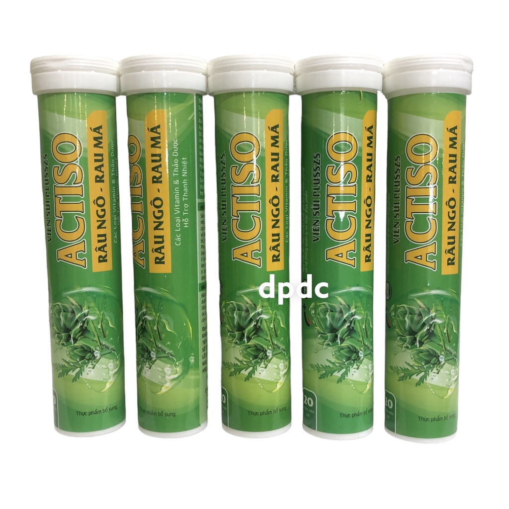 [Combo 05 tyup] Viên sủi Mát Gan Actiso, Râu ngô, Rau má - Giúp hết ...