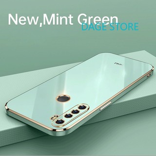 Ốp Điện Thoại Mềm Viền Thẳng Màu Trơn 6D Cho Realme 5 5i 5s 6i