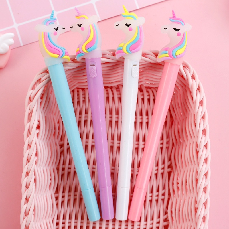 Bút gel xanh đen mẫu unicorn dễ thương cute