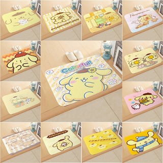 Pompompurin Sanrio thảm trải sàn trẻ em in họa tiết hoạt hình dễ thương 60x40cm, chống trượt, dùng cho phòng tắm/bếp/lối vào