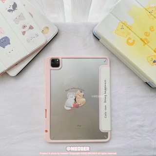 [Premium] Bao da cover i pad Cute Acrylic, phối màu pastel, in 3D & chống ố cho i pad Gen 7 8 9, Air 4 5 6, Pro 11 12.9