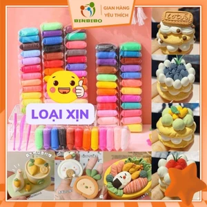 Đất sét tự khô LOẠI XỊN 12 24 36 màu siêu nhẹ không dính tay cho bé -Binbibo