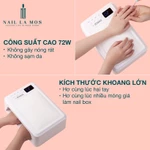 Máy hơ gel SNRQI T8 chính hãng 72W 60 bóng LED/UV - Máy hơ móng làm nail khoang rộng, có đệm kê tay (Bảo hành 3 tháng) — ảnh 5