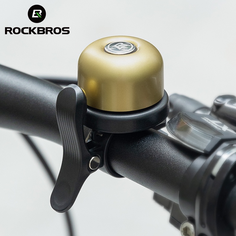 ROCKBROS Chuông An Toàn Xe Đạp Chống Thấm Nước Cao Decibel Tay Cầm Sừng Đồng Cổ Điển Chuông Chống Trộm Phụ Kiện