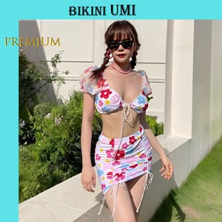 SIZE ( M, XL ) BIKINI 2 MẢNH VÁY HỌA TIẾT HOA HỒNG BIKINISTORE