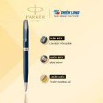 Bút bi, bút ký cao cấp mạ chrome Parker Sonnet, màu thân xanh, chất liệu kim loại, có khắc tên làm quà tặng — ảnh 4