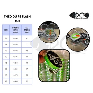 YGK Thẻo Dù PE Flash 30m - Sợi Dù Siêu Bền Mềm Dai Tải Trọng Cực Cao 22kg Cho Bắt Cá Chuyên Nghiệp