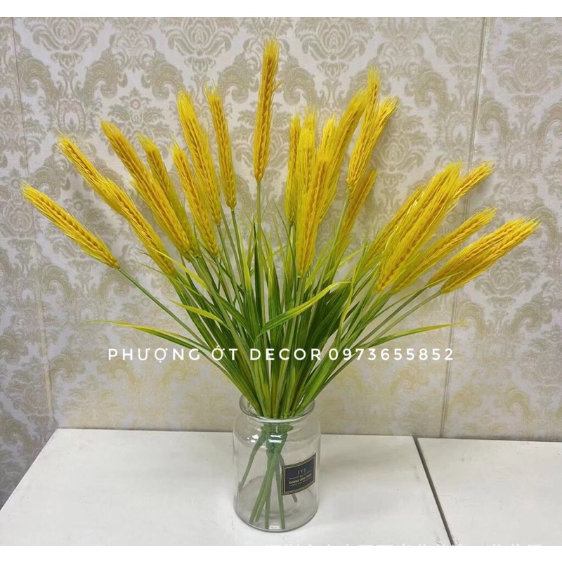 Cây giả - cành lúa mạch giả 3 nhánh và 7 nhánh decor siêu xinh | Shopee ...