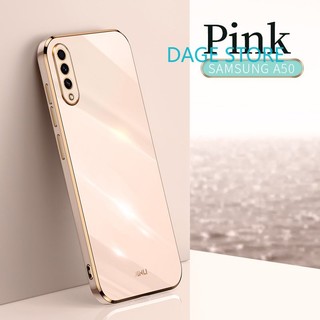 Ốp Điện Thoại Mềm Viền Thẳng Màu Trơn 6D Cho Samsung Galaxy A50 A30s A50s