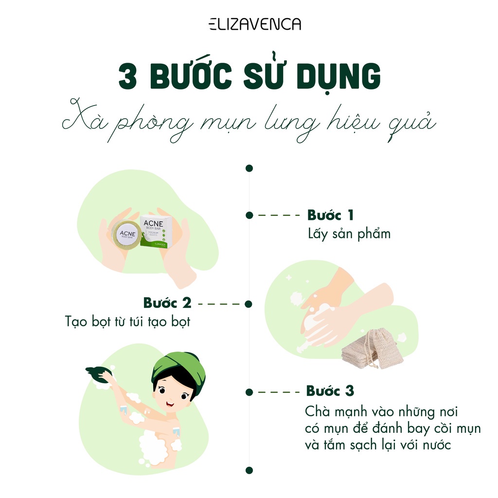 [Combo 3 Chai] Xịt giảm thâm mụn lưng, viêm nang lông Elizavenca Body Mist